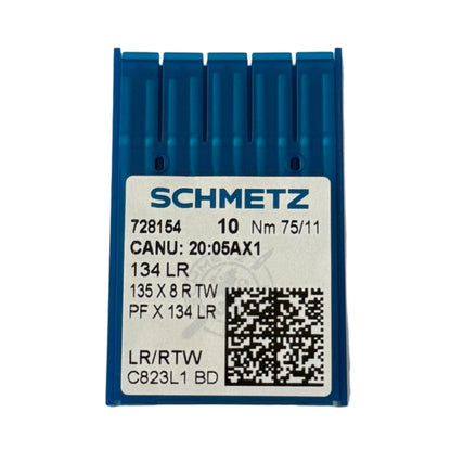 Image des aiguilles pour machines à coudre industrielles SCHMETZ 134 LR - cuir (10 pièces) – disponible chez Šarlotes audumi