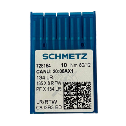 Image des aiguilles pour machines à coudre industrielles SCHMETZ 134 LR pour cuir (10 pièces) – disponible chez Šarlotes audumi
