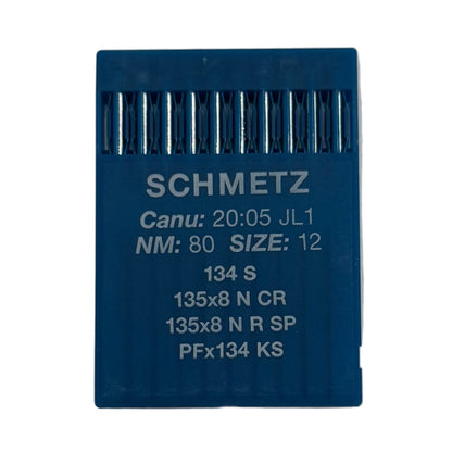 Image des aiguilles pour machines à coudre industrielles SCHMETZ 134 S pour cuir (10 pièces) – disponible chez Šarlotes audumi