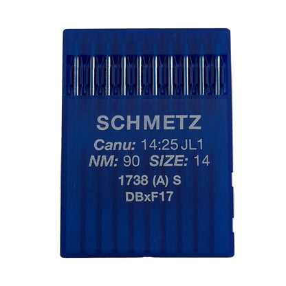 Aiguilles pour machines à coudre industrielles SCHMETZ DBx1 S pour cuir (10 pcs) – disponible chez Šarlotes audumi