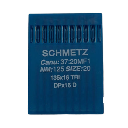 Image d'aiguilles pour machines à coudre industrielles SCHMETZ DPx17 D pour cuir (10 pièces) – disponible chez Šarlotes audumi