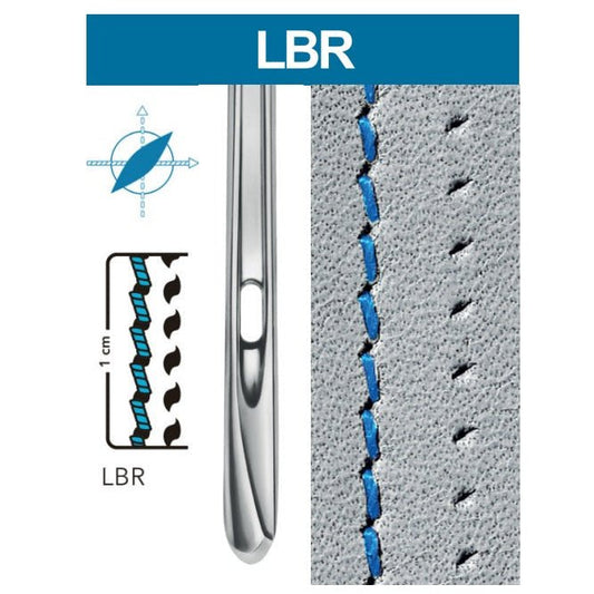 Attēls ar Adatas rūpnieciskajām šujmašīnām SCHMETZ DPx5 LBR - ādai (10gab.) – pieejams Šarlotes audumi