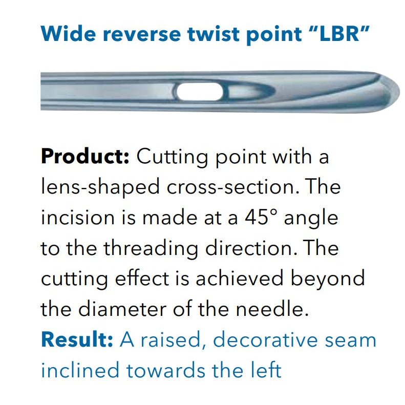 Attēls ar Adatas rūpnieciskajām šujmašīnām SCHMETZ DPx5 LBR - ādai (10gab.) – pieejams Šarlotes audumi