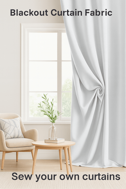 Kardinatükk, pimendav Blackout|230 g/m² 140 cm| valge