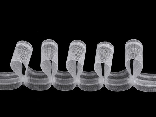 Attēls ar Aizkaru lente ar vilnīšu efektu 50 mm – pieejams Šarlotes audumi