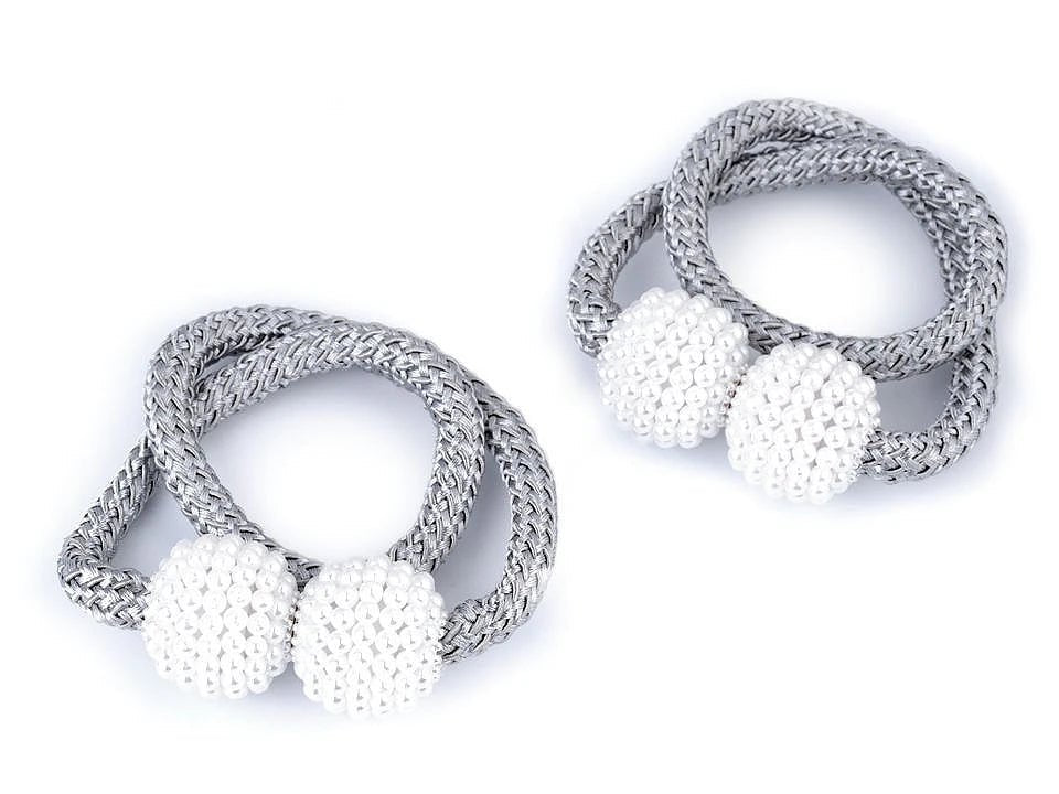 Attēls ar Aizkaru turētāji ar magnētu (komplektā 2 gb)|dažādu toņu – pieejams Šarlotes audumi