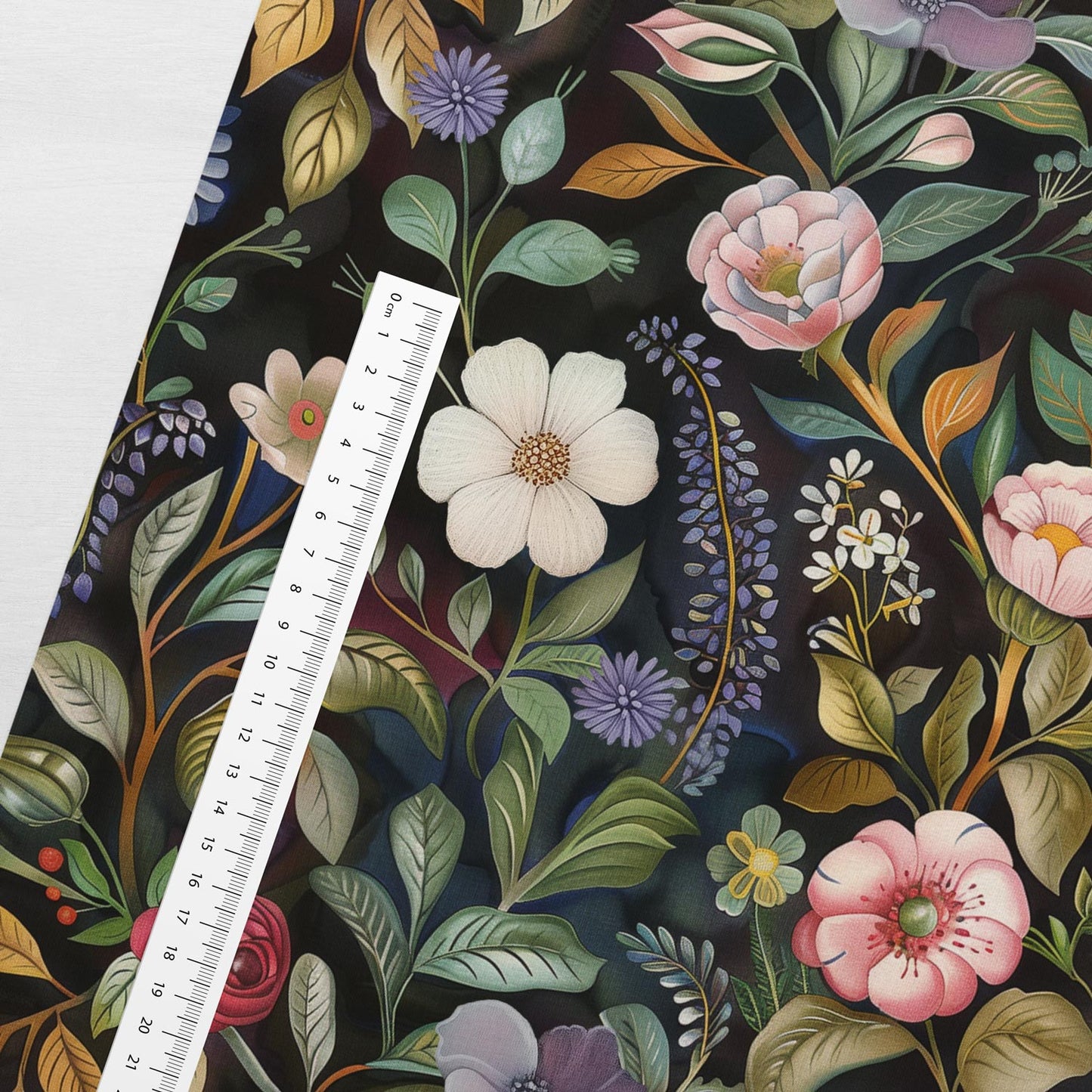 Medvilninis kilpinis trikotažas – paslaptinga pieva 250 g/m²