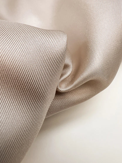 100% silk twill fabric in beige - Italy