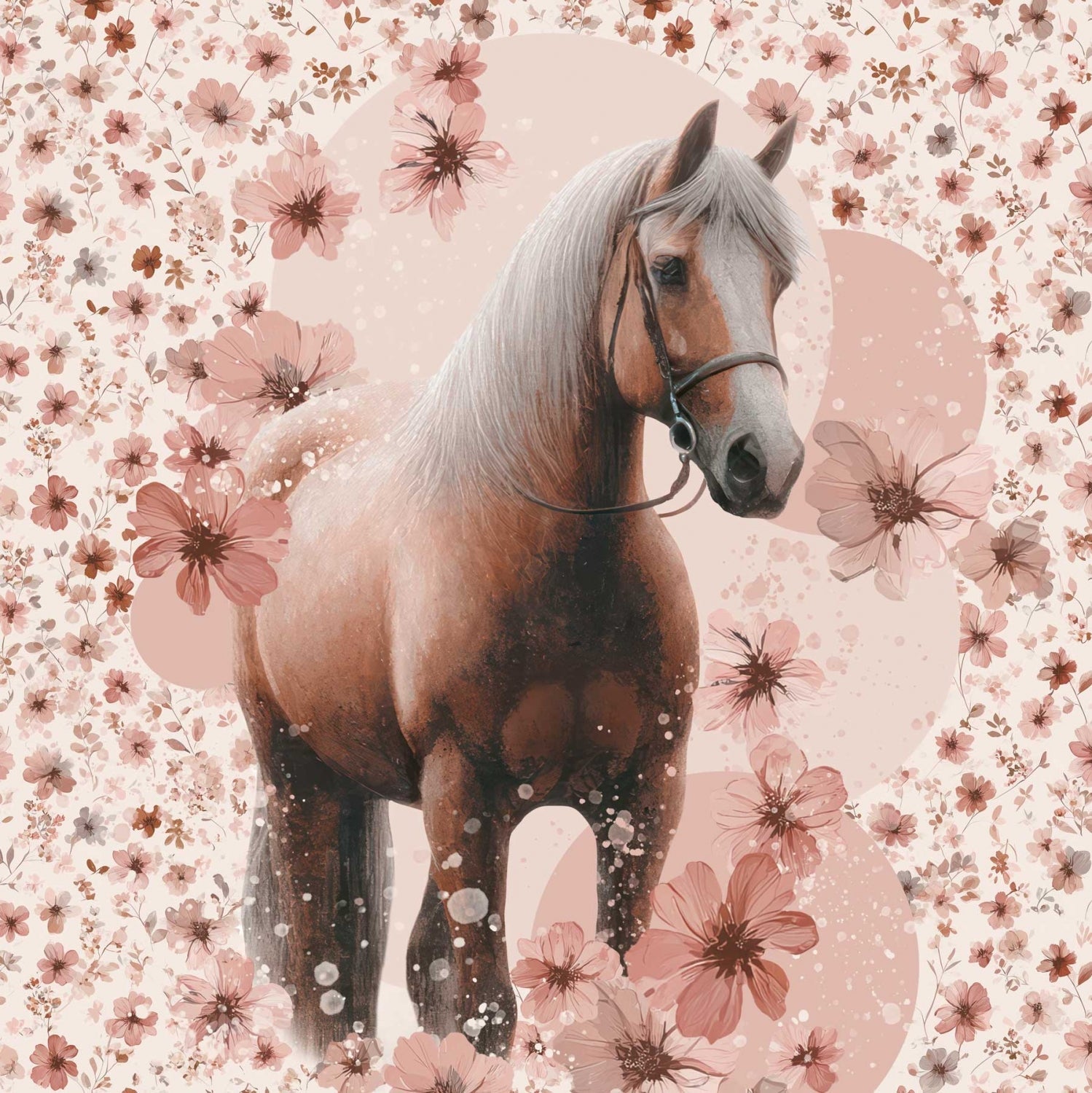 Pilt silmkoekangast paneeliga 40x50 cm – pastelsel toonil ratsanik 250 g/m² – saadaval Šarlotes audumi