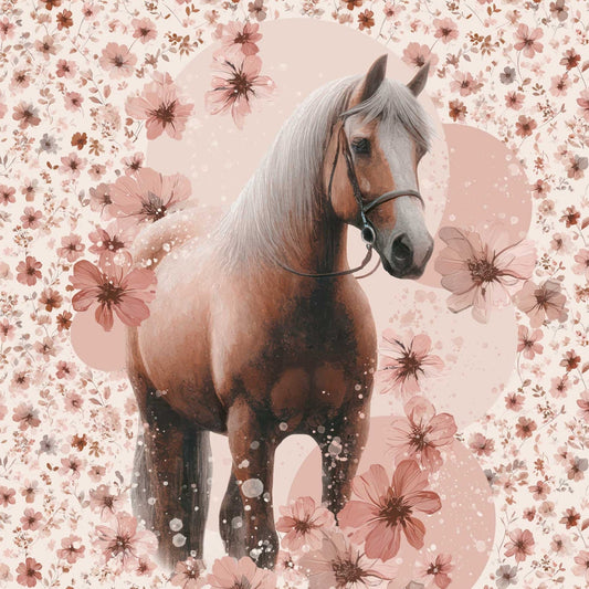 Attēls ar Cilpiņtrikotāžas panelis 40x50 cm - pasteļu jātnieks 250 g/m² – pieejams Šarlotes audumi