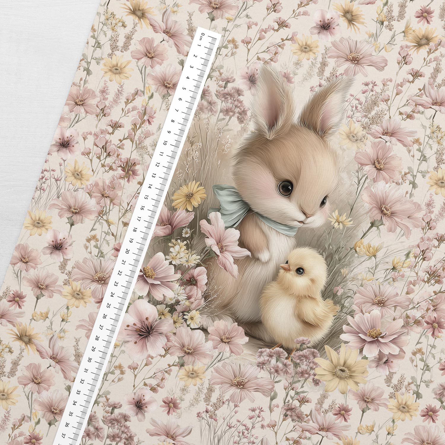 Image avec panneau en maille bouclée 40x50 cm - amitié du lapin ensoleillé 250 g/m² – disponible chez Šarlotes audumi