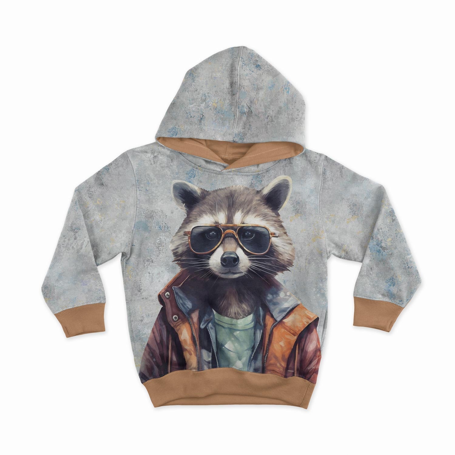 Attēls ar Cilpiņtrikotāžas panelis - jenots stilīgā aviatora tēlā 250 g/m² | Dizains - 01 – pieejams Šarlotes audumi