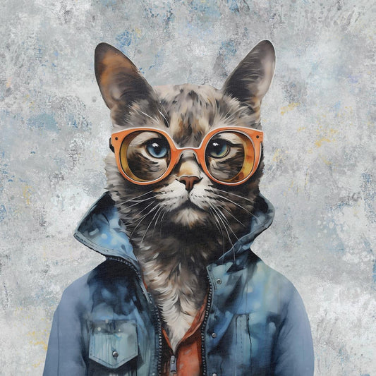 Attēls ar Cilpiņtrikotāžas panelis - šarmantais kaķis 250 g/m² | Dizains - 01 – pieejams Šarlotes audumi