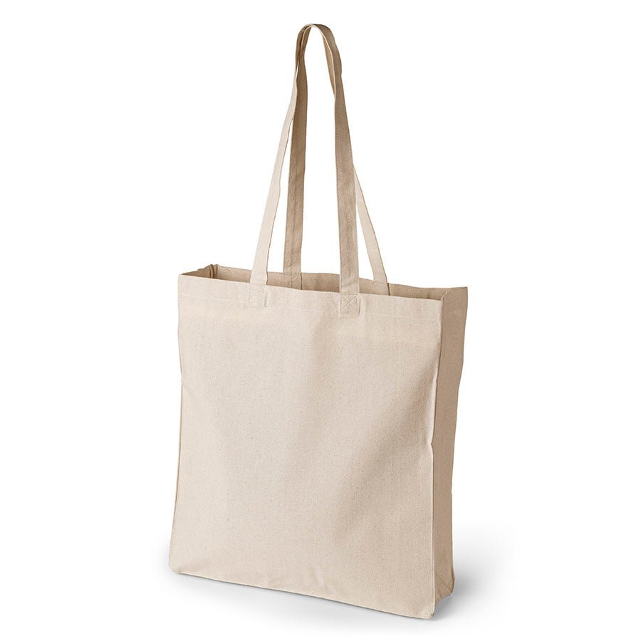 Pilt looduslikust puuvillakotist külgede ja põhjaga 28 x 32 cm (180 g/m²) – saadaval Šarlotes audumid