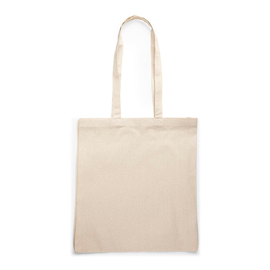 Pilt naturaalsest puuvillast kotist külgede ja põhjaga 28 x 32 cm (180 g/m²) – saadaval Šarlotes audumi