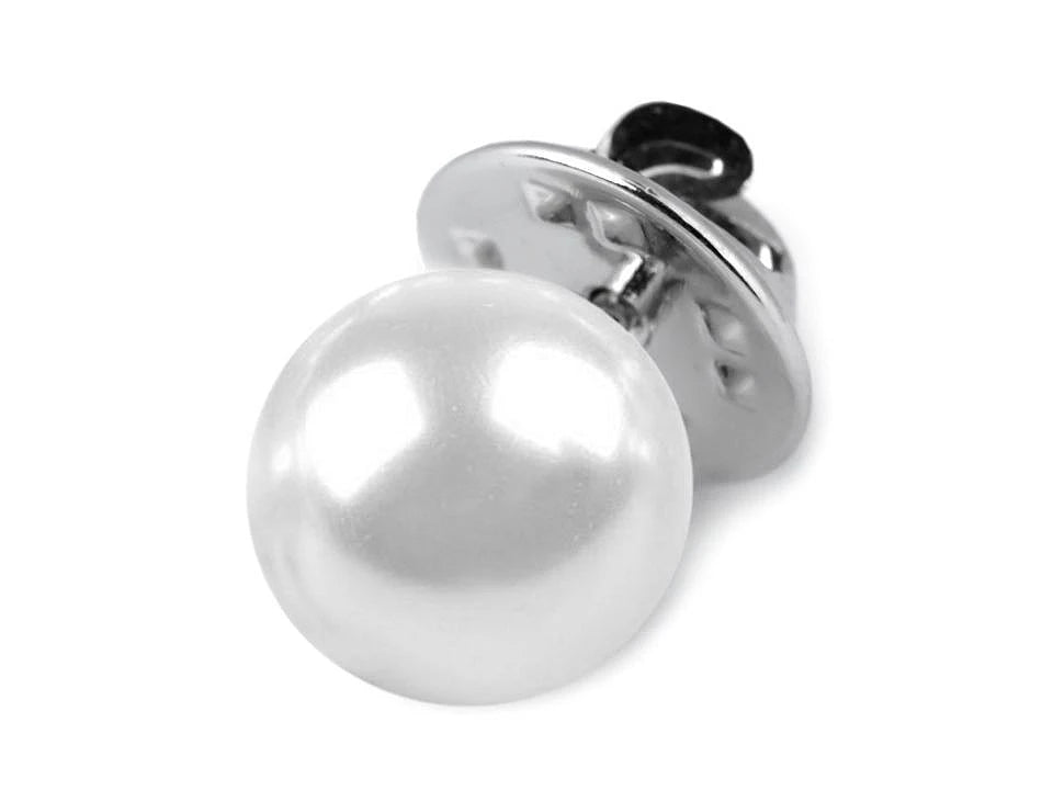 Attēls ar Dekoratīvā pērļu piespraude / poga | Ø10 mm – pieejams Šarlotes audumi