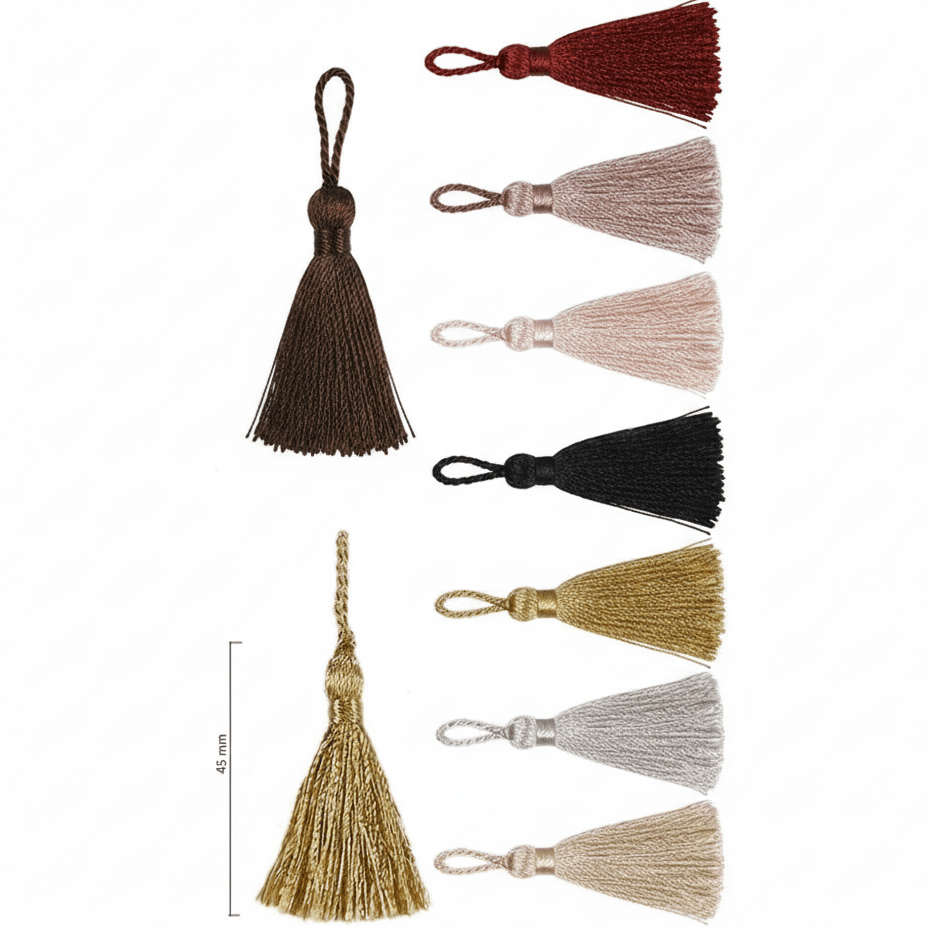 Attēls ar Dekoratīvie pušķīši 45 mm | dažādu toņu – pieejams Šarlotes audumi