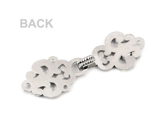 Attēls ar Dekoratīvs aizdares āķis apģērbiem|dažādu toņu – pieejams Šarlotes audumi