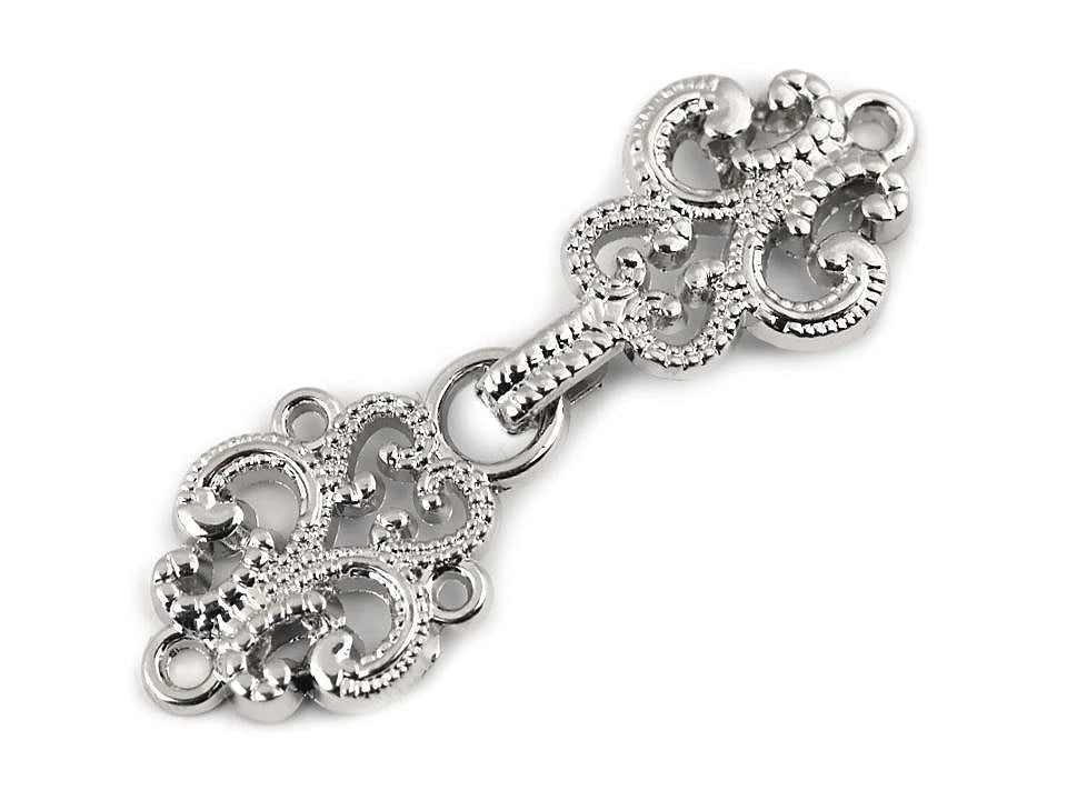 Attēls ar Dekoratīvs aizdares āķis apģērbiem|dažādu toņu – pieejams Šarlotes audumi