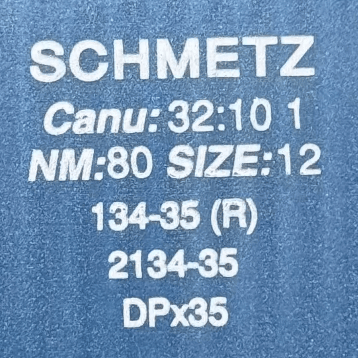 Pilt DPx35, 134-35 R – SCHMETZ tööstuslike õmblusmasinate universaalnõelad, 10 tk – saadaval veebis Šarlotes audumi