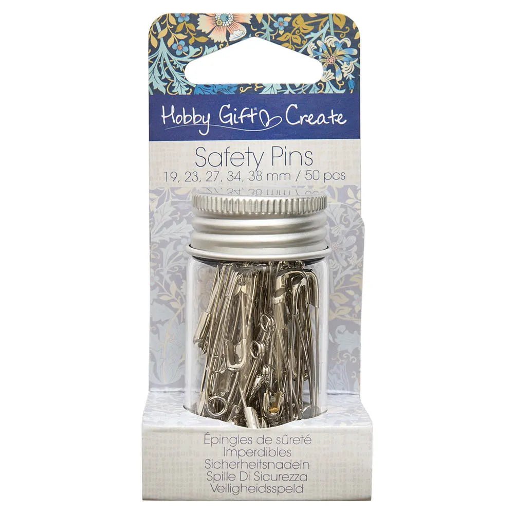 Attēls ar Drošības adatas sudraba krāsā Hobby Gift Create 50 gab. – pieejams Šarlotes audumi