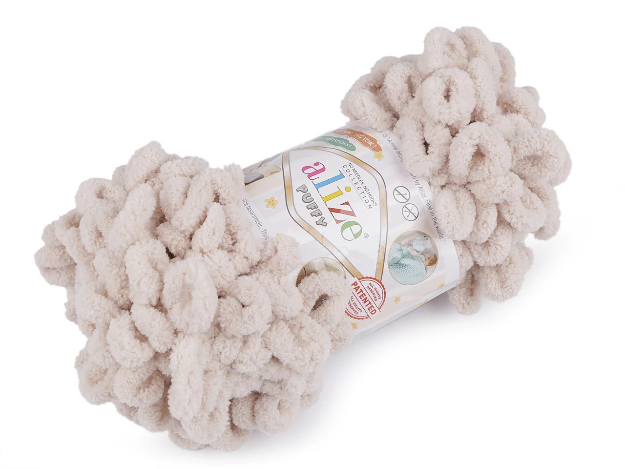 Dzija Yarn Alize Puffy - bēša 9 m 100g #599