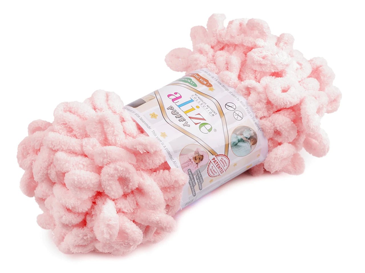 Dzija Yarn Alize Puffy - lašrozā 9 m 100g #340