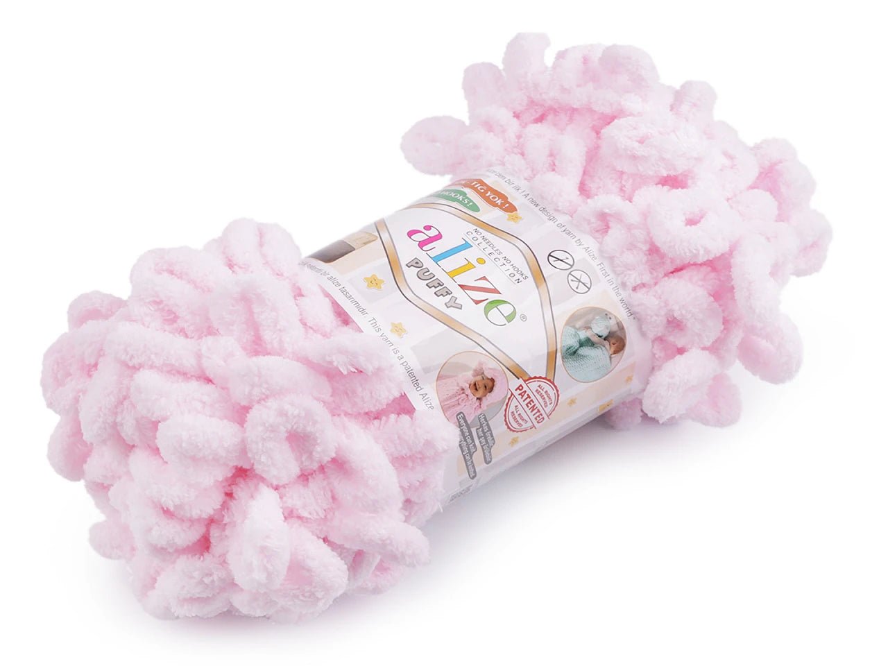 Dzija Yarn Alize Puffy - maigi rozā 9 m 100g #31