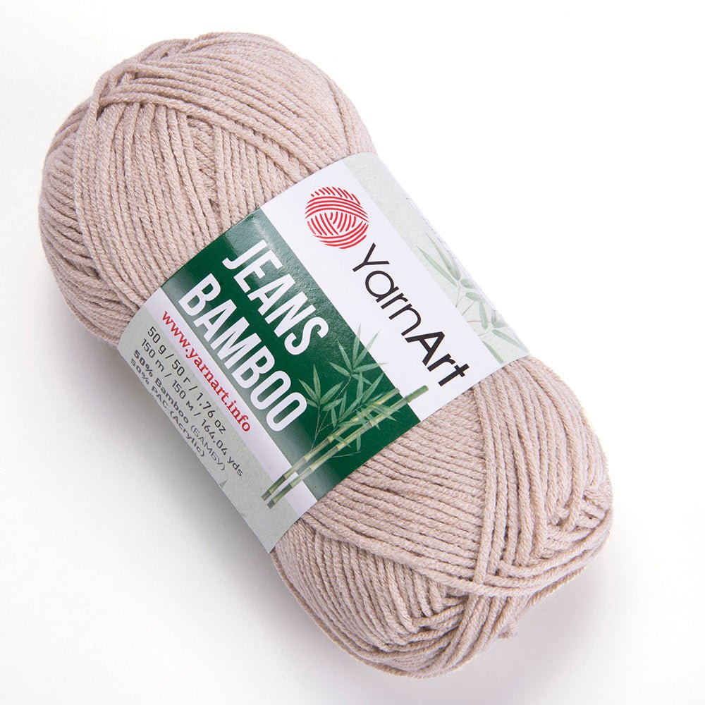 Dzija Yarn Art Jeans Bamboo - gaiši bēša 150 m 50g #129