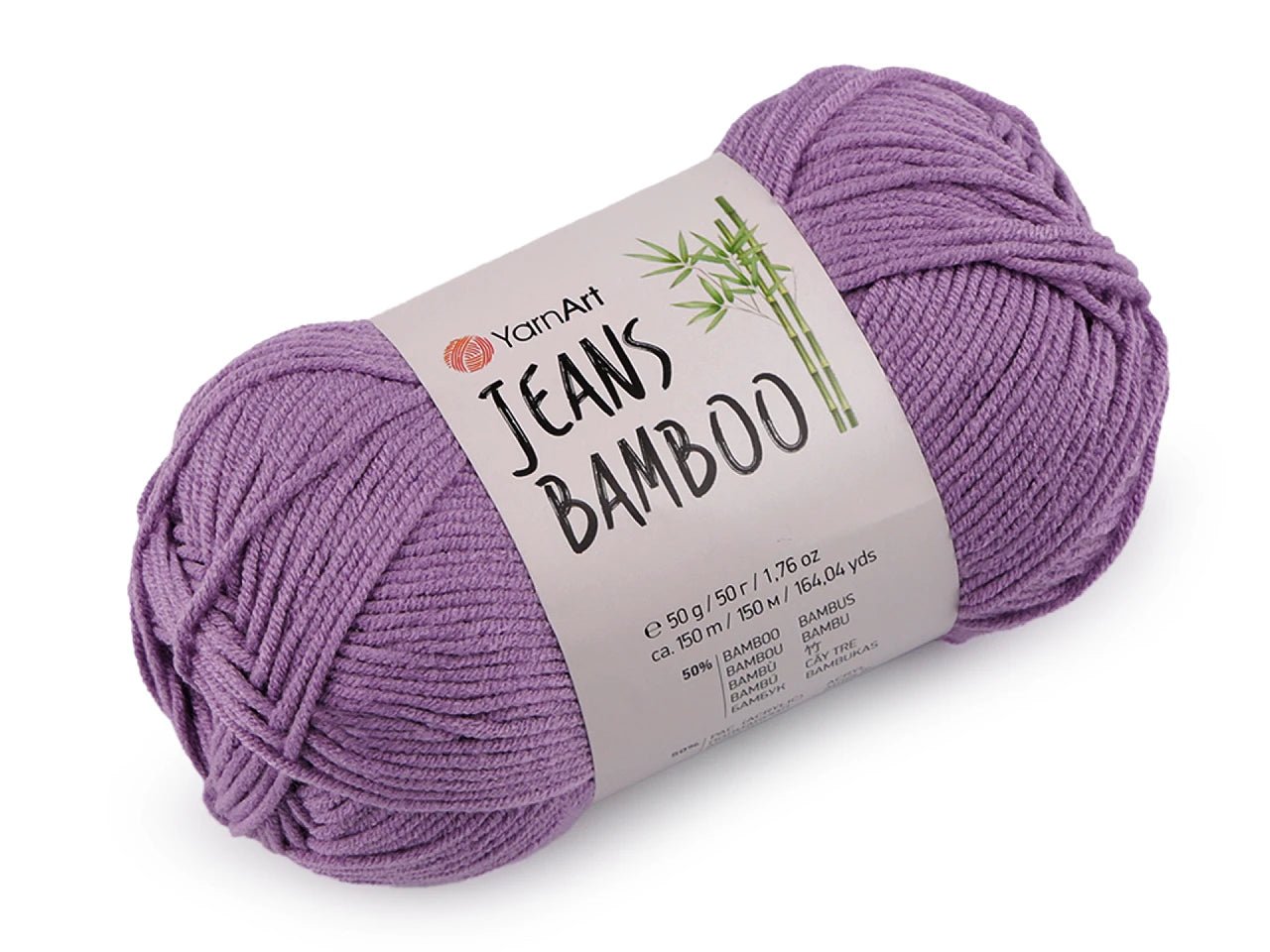 Dzija Yarn Art Jeans Bamboo - lillā 150 m 50g #116