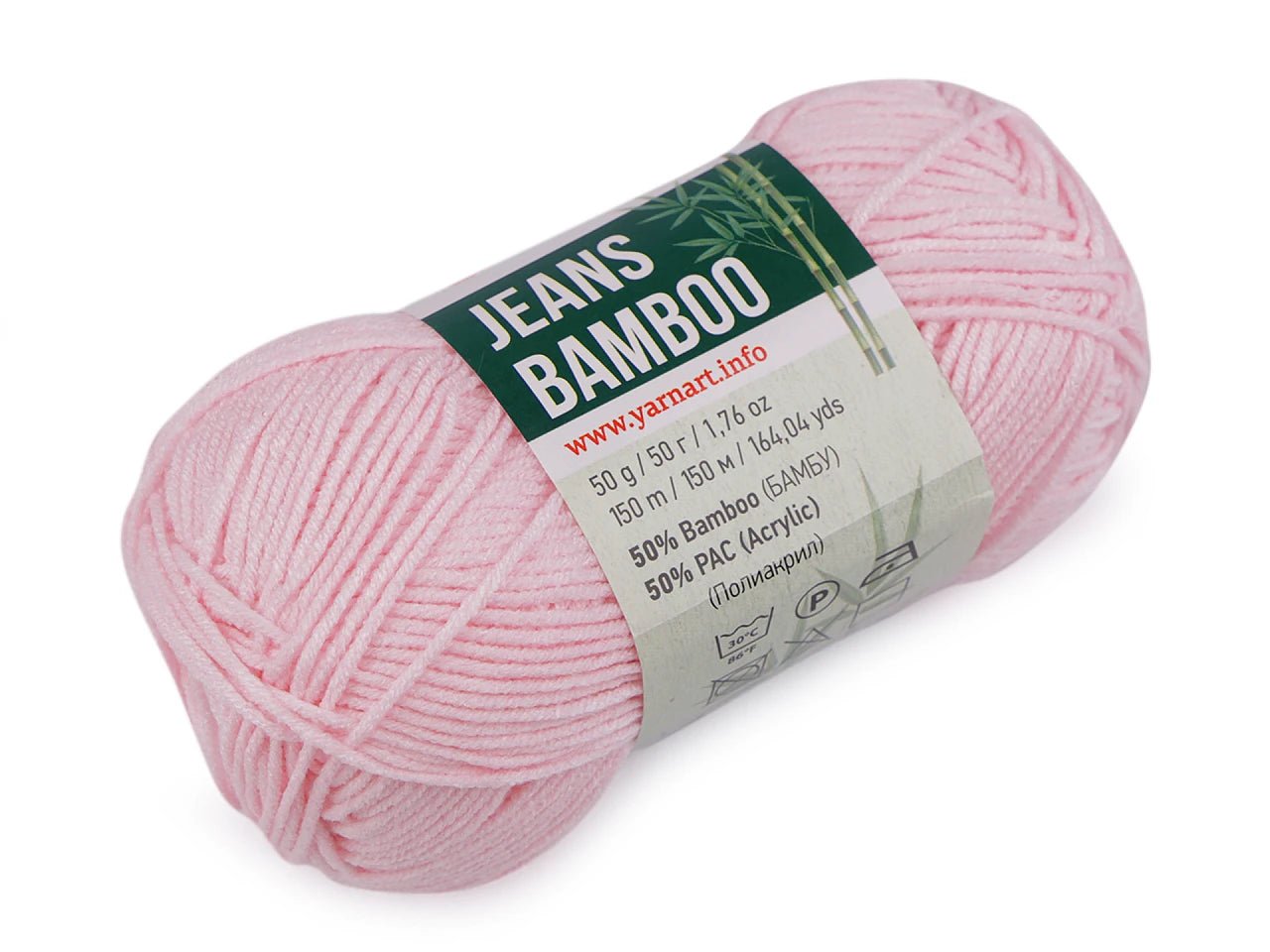 Dzija Yarn Art Jeans Bamboo - maigi rozā 150 m 50g #109