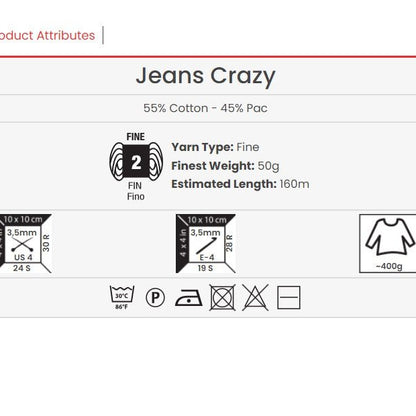 Fil Yarn Art Jeans Crazy - 160 m 50g #8210
