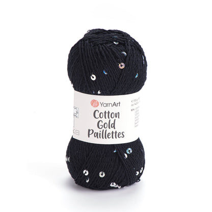 Attēls ar Dzija YarnArt Cotton Gold Paillettes ar fliteriem - 50g / 140m – pieejams Šarlotes audumi