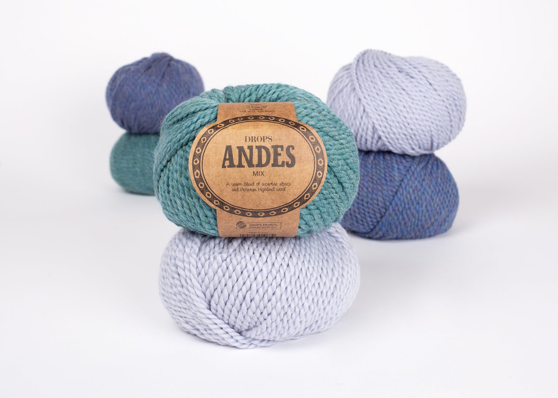 Attēls ar Dzijas DROPS Andes - 100 g / 90 m – pieejams Šarlotes audumi