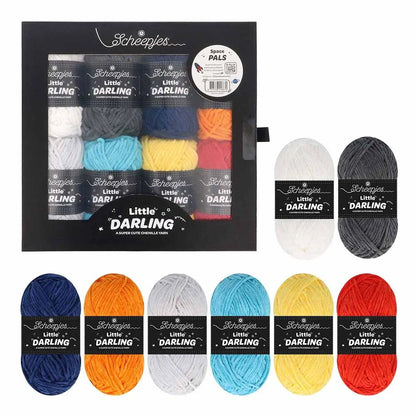Pilt Scheepjes Little Darling lõngakomplektist, värvikomplekt 8×25g – Farm Friends 24667 – saadaval Šarlote kangad