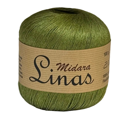 Attēls ar Dzijas, lina diegi Midara Linas – 100 g/ 600 m – pieejams Šarlotes audumi