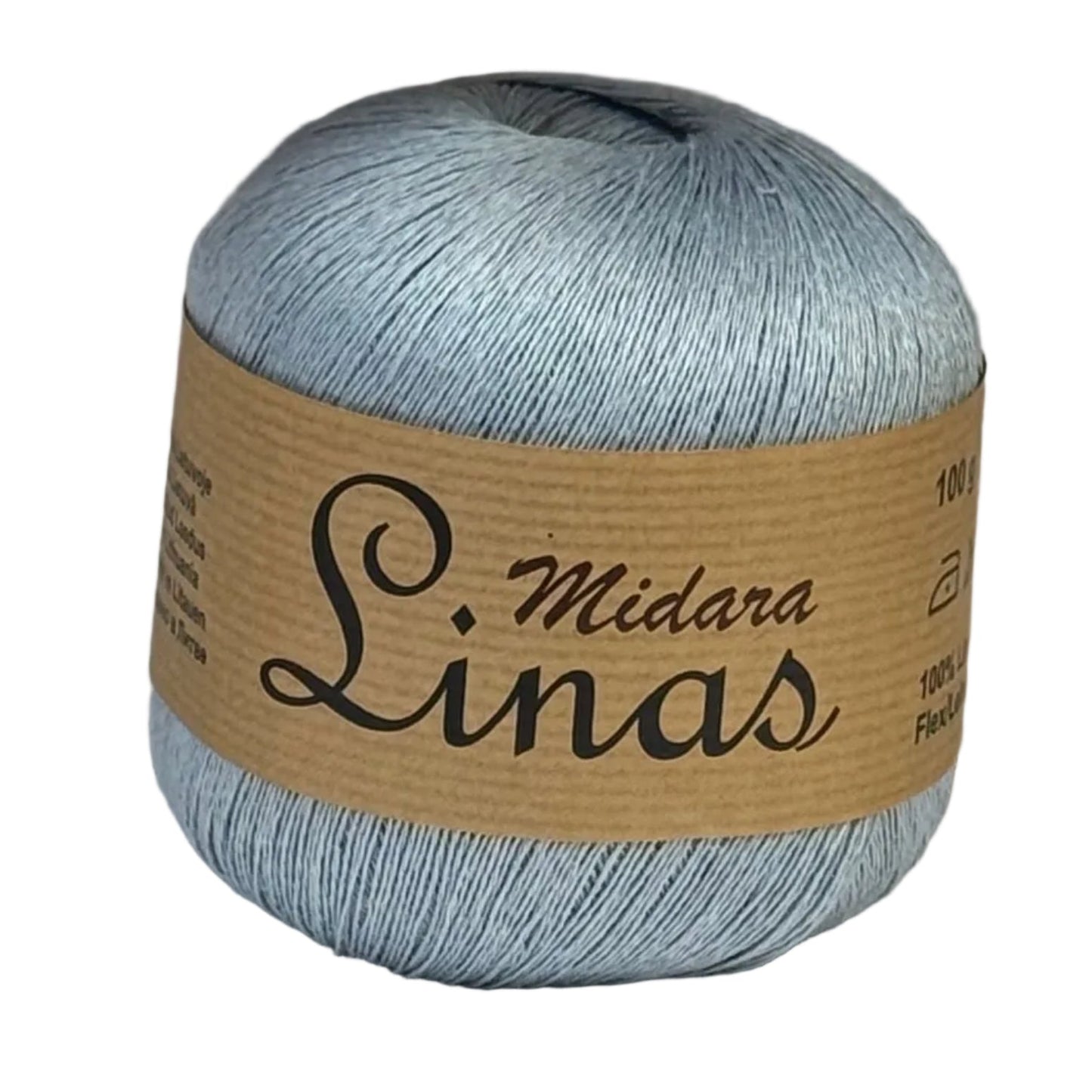 Attēls ar Dzijas, lina diegi Midara Linas – 100 g/ 600 m – pieejams Šarlotes audumi
