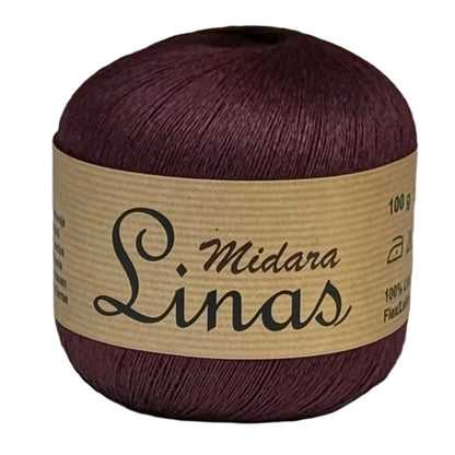 Attēls ar Dzijas, lina diegi Midara Linas – 100 g/ 600 m – pieejams Šarlotes audumi