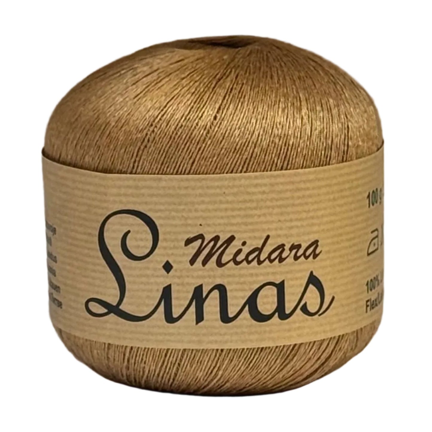 Attēls ar Dzijas, lina diegi Midara Linas – 100 g/ 600 m – pieejams Šarlotes audumi