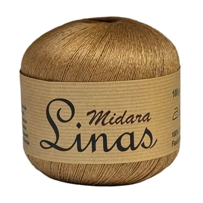 Attēls ar Dzijas, lina diegi Midara Linas – 100 g/ 600 m – pieejams Šarlotes audumi