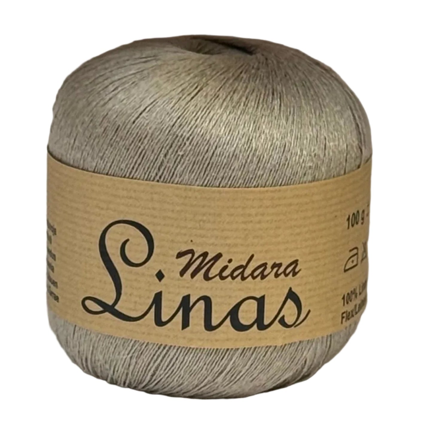 Attēls ar Dzijas, lina diegi Midara Linas – 100 g/ 600 m – pieejams Šarlotes audumi