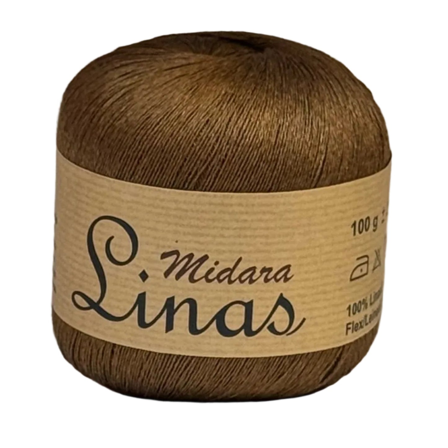 Attēls ar Dzijas, lina diegi Midara Linas – 100 g/ 600 m – pieejams Šarlotes audumi