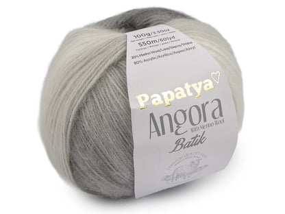 Attēls ar Dzijas Papatya Angora Batik 100g / 550m – pieejams Šarlotes audumi