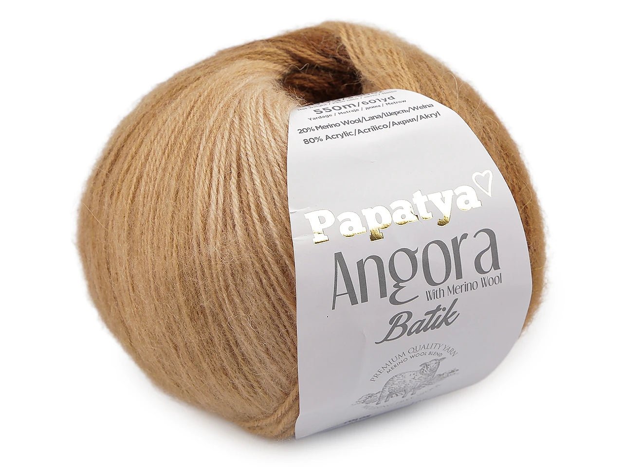 Attēls ar Dzijas Papatya Angora Batik 100g / 550m – pieejams Šarlotes audumi