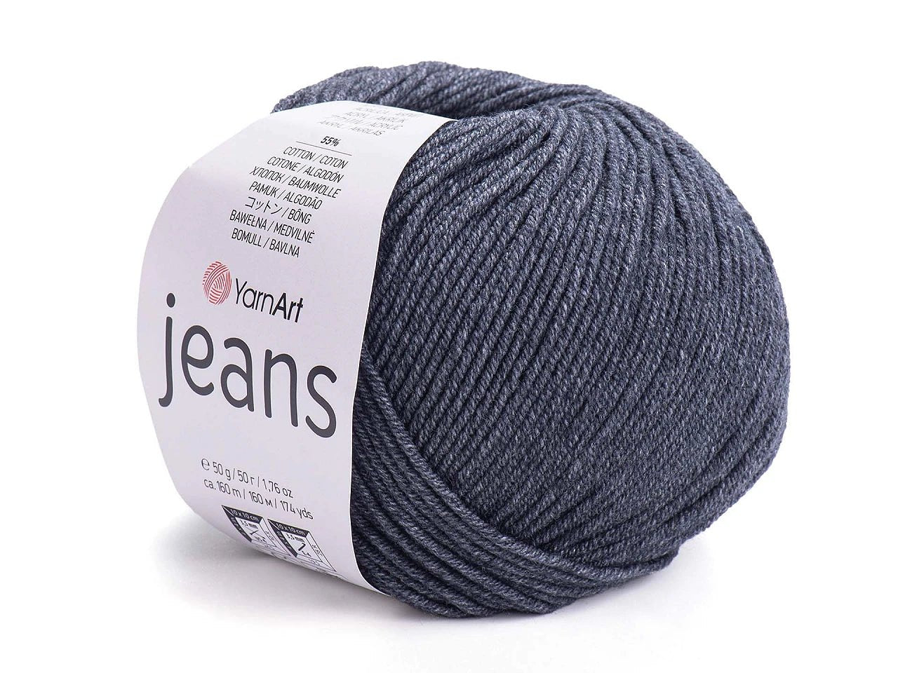 Attēls ar Dzijas YarnArt Jeans - 50g / 160m – pieejams Šarlotes audumi