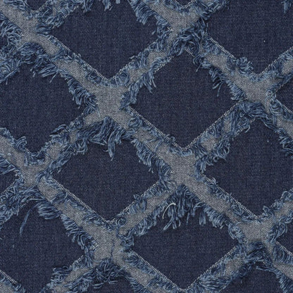 Image de tissu denim avec élasthanne, franges décoratives, 360 g/m² – disponible chez Šarlotes audumi