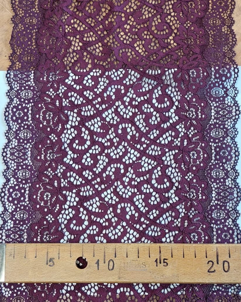 Pilt elastne pits 22 cm-burgundia – saadaval veebis Šarlotes audumi