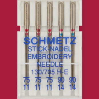 Õmblusmasinate tikandid SCHMETZ EMBROIDERY NEEDLES-Nr.75/90 (5tk.)