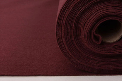 felt fabric in rolls, soft, 1mm - burgundy 220 g/m²