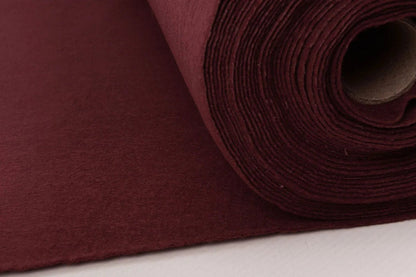 Felt fabric in rolls, soft, 1mm - burgundy 220 g/m²